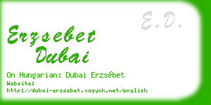 erzsebet dubai business card
