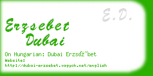 erzsebet dubai business card